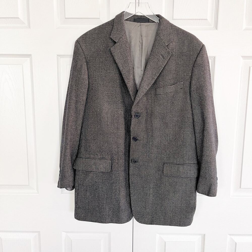 Monsieur by Givenchy Vintage Houndstooth Wool Sports Coat